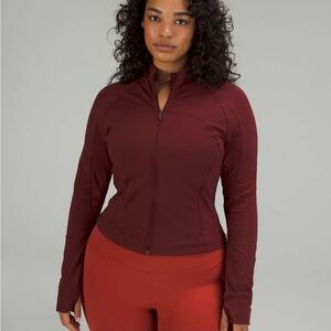 Lululemon Nulu Cropped Define Jacket Maroon Zip-Up Sweatshirt